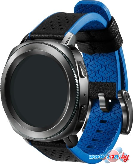 Ремешок Samsung Braloba Hybrid для Galaxy Watch 42mm/Gear Sport (черный/синий) в Минске
