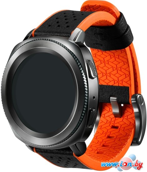 Ремешок Samsung Braloba Hybrid для Galaxy Watch 42mm/Gear Sport (черный/оранж.) в Бресте