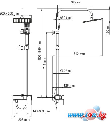 Душевая система Wasserkraft A17702 в Могилёве