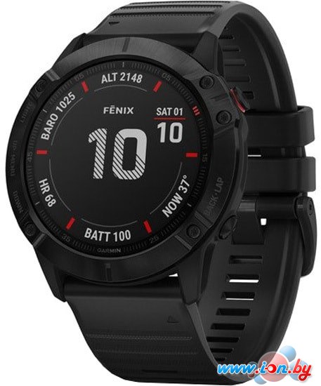 Умные часы Garmin Fenix 6X Pro (серый DLC/черный) в Могилёве