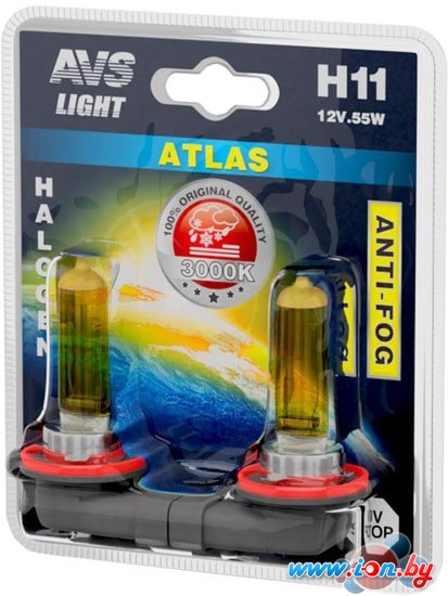 Галогенная лампа AVS Atlas Anti-Fog H11 2шт в Могилёве