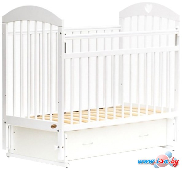 Классическая детская кроватка Bambini М 01.10.19 (белый) в Бресте