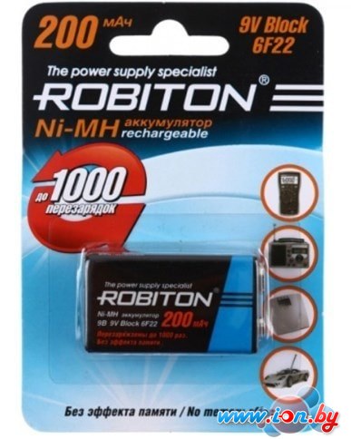 Аккумуляторы Robiton 9V 200MH9 BL1 200mAh 1шт в Витебске