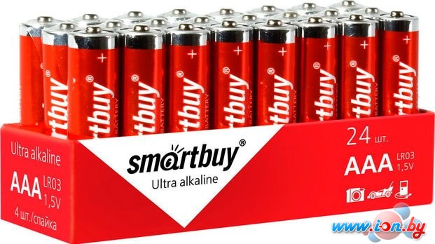 Батарейка SmartBuy Ultra Alkaline AAA 24 шт. SBBA-3A24S в Могилёве