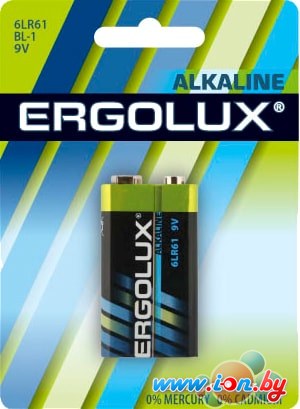 Батарейки Ergolux Alkaline 9V 6LR61 в Бресте