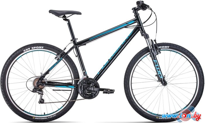 Велосипед Forward Sporting 27.5 1.0 р.19 2020 (черный/голубой) в Гомеле