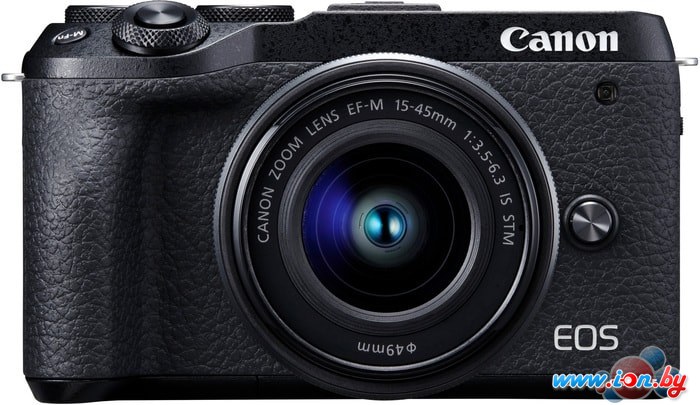 Беззеркальный фотоаппарат Canon EOS M6 Mark II Kit 15-45mm + EVF-DC2 (черный) в Могилёве