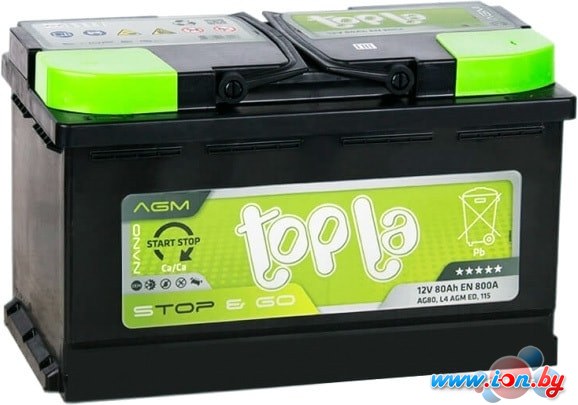 Автомобильный аккумулятор Topla TOP AGM Stop&Go TAG80 (80 А·ч) в Бресте