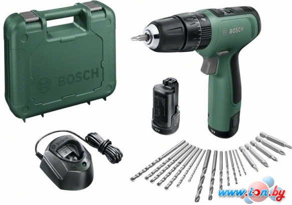 Дрель-шуруповерт Bosch EasyImpact 1200 06039D3102 (с 2-мя АКБ, кейс, оснастка) в Могилёве