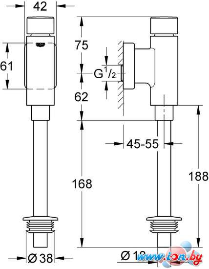 Смывное устройство Grohe Rondo 37346000 в Гомеле