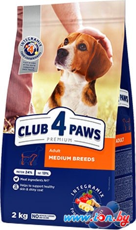 Сухой корм для собак Club 4 Paws Premium для взрослых собак средних пород 2 кг в Бресте