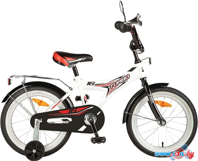 Детский велосипед Novatrack Turbo 16 2020 167TURBO.WT20 (белый/черный) в Бресте