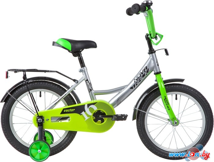 Детский велосипед Novatrack Vector 16 2020 163VECTOR.SL20 (серебристый/салатовый) в Могилёве