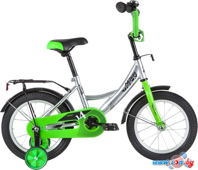 Детский велосипед Novatrack Vector 14 143VECTOR.SL20 (серебристый/салатовый, 2020) в Бресте