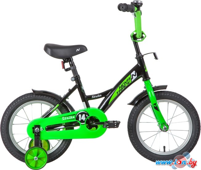 Детский велосипед Novatrack Strike 14 2020 143STRIKE.BKG20 (черный/зеленый) в Гомеле