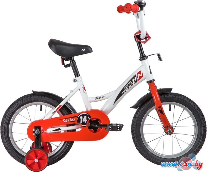 Детский велосипед Novatrack Strike 14 2020 143STRIKE.WTR20 (белый/красный) в Гомеле