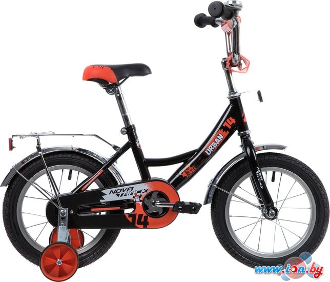 Детский велосипед Novatrack Urban 14 143URBAN.BK20 (черный/красный, 2020) в Могилёве