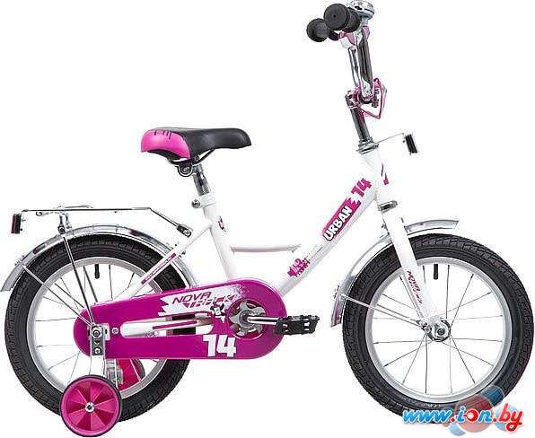 Детский велосипед Novatrack Urban 14 (белый/фиолетовый, 2019) в Гомеле