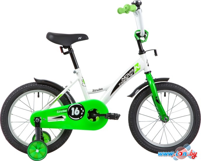 Детский велосипед Novatrack Strike 16 2020 163STRIKE.WTG20 (белый/зеленый) в Могилёве
