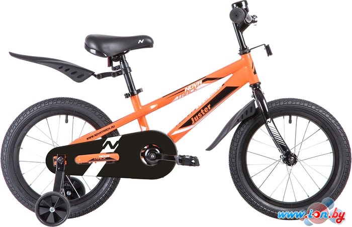 Детский велосипед Novatrack Juster 16 2020 165JUSTER.OR20 (оранжевый/черный) в Витебске