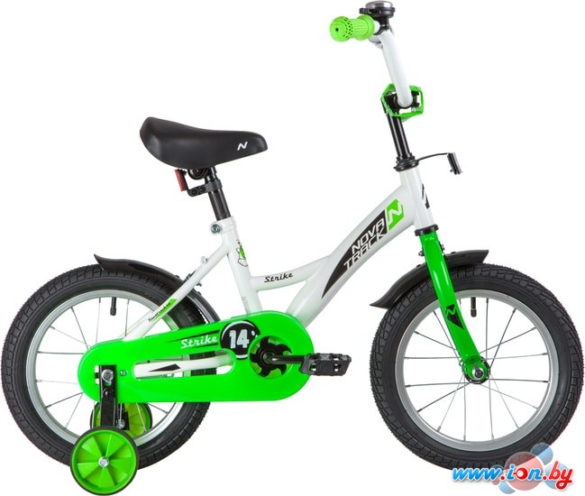 Детский велосипед Novatrack Strike 14 2020 143STRIKE.WTG20 (белый/зеленый) в Могилёве