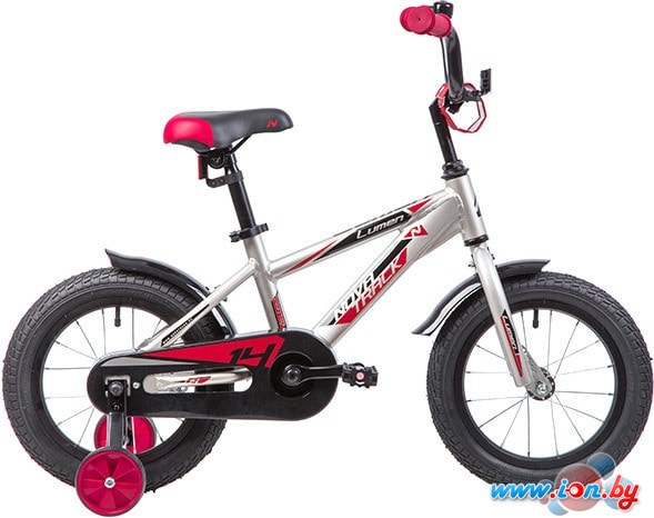 Детский велосипед Novatrack Lumen 14 (серебристый/красный, 2019) в Гомеле