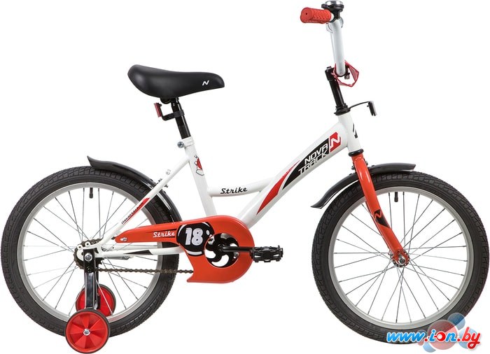 Детский велосипед Novatrack Strike 18 2020 183STRIKE.WTR20 (белый/красный) в Бресте
