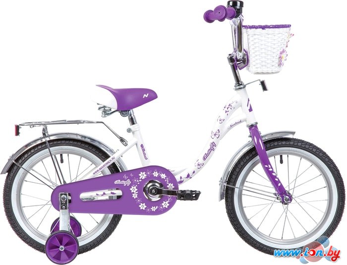 Детский велосипед Novatrack Butterfly 16 2020 167BUTTERFLY.WVL20 (белый/фиолетовый) в Гомеле