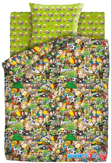 Постельное белье Непоседа Emoji Футбол 481841 (1.5-спальный, наволочка 70x70) в Бресте