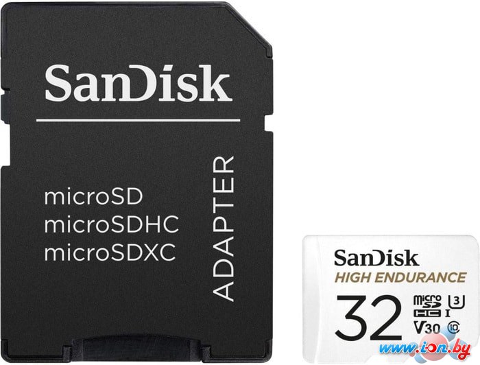 Карта памяти SanDisk High Endurance microSDHC SDSQQNR-032G-GN6IA 32GB (с адаптером) в Бресте