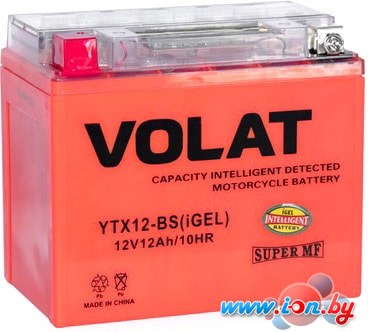 Мотоциклетный аккумулятор VOLAT YTX12-BS(iGEL) (12 А·ч) в Бресте