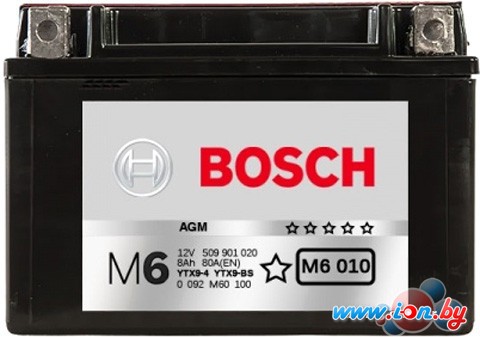 Мотоциклетный аккумулятор Bosch M6 YTX9-4/YTX9-BS 508 012 008 (8 А·ч) в Гомеле