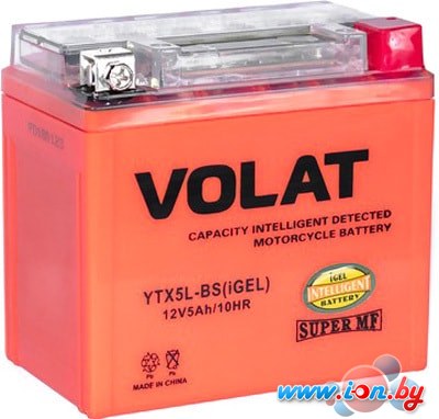 Мотоциклетный аккумулятор VOLAT YTX5L-BS(iGEL) (5 А·ч) в Гомеле