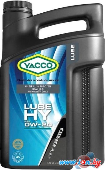 Моторное масло Yacco Lube HY 0W-20 5л в Могилёве