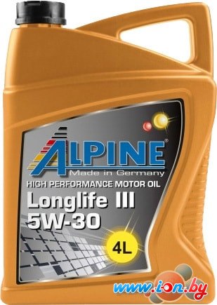 Моторное масло Alpine Longlife III 5W-30 4л в Могилёве