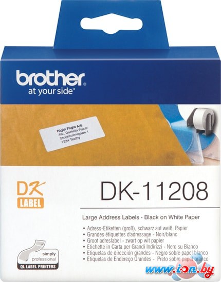 Самоклеящаяся термобумага Brother DK11208 (38x90 мм, 400 шт) в Бресте