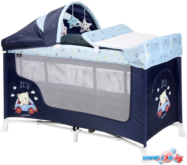 Манеж-кровать Lorelli San Remo 2 Layers Plus 2020 (blue bear) в Бресте