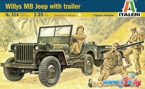Сборная модель Italeri 0314 Армейский внедорожник Jeep Willys в Гомеле