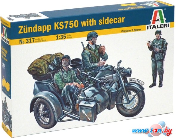 Сборная модель Italeri 317 Мотоцикл Zundapp KS750 with Sidecar в Гомеле