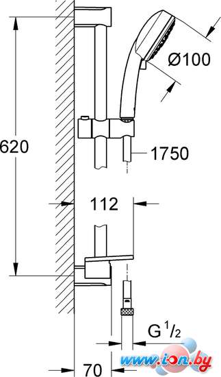 Душевая система Grohe Tempesta Cosmopolitan 100 27576002 в Могилёве