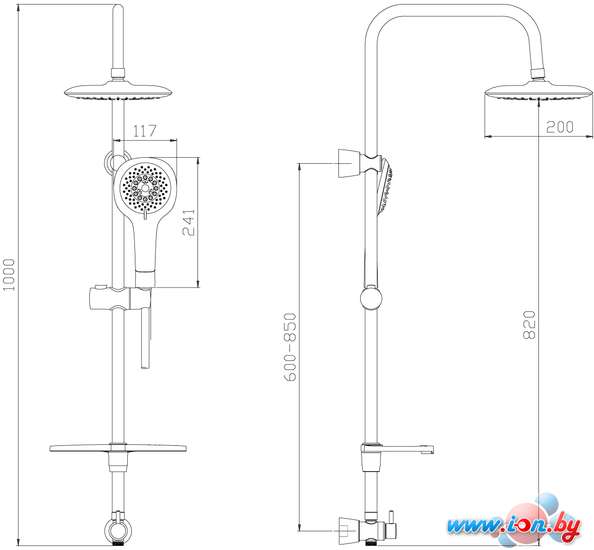 Душевая система Lemark LM8808C в Могилёве