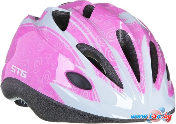 Cпортивный шлем STG HB6-5-D S (р. 48-52, розовый/белый) в Бресте