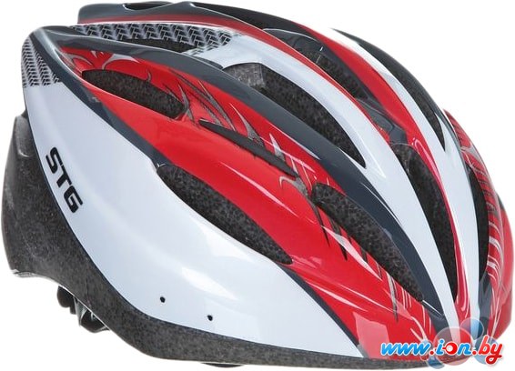 Cпортивный шлем STG MB20-1 L (р. 58-61, черный/белый/красный) в Бресте