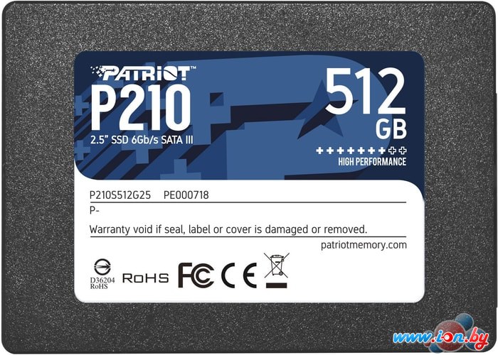 SSD Patriot P210 512GB P210S512G25 в Гомеле