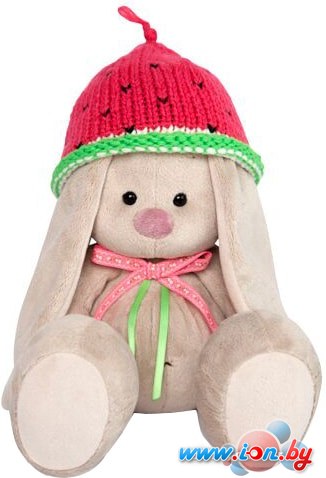 Классическая игрушка Зайка Ми в вязаной шапке Арбузик (18 см) в Гомеле