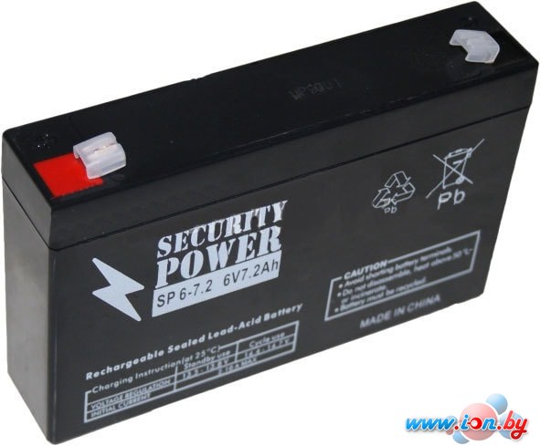 Аккумулятор для ИБП Security Power SP 6-7.2 F1 (6В/7.2 А·ч) в Минске