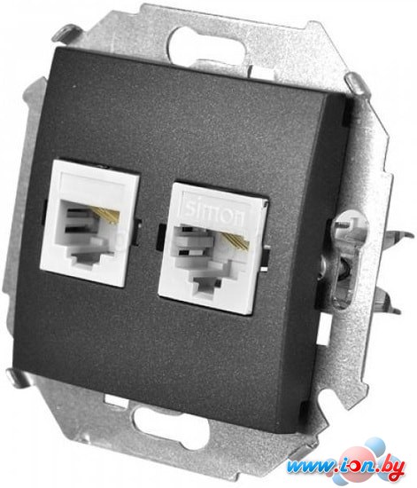 Розетка компьютерная Simon 1591590-038 (графит) в Могилёве