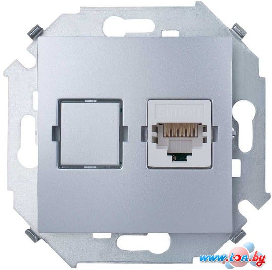 Розетка компьютерная Simon 1591598-033 (Алюминий) в Могилёве