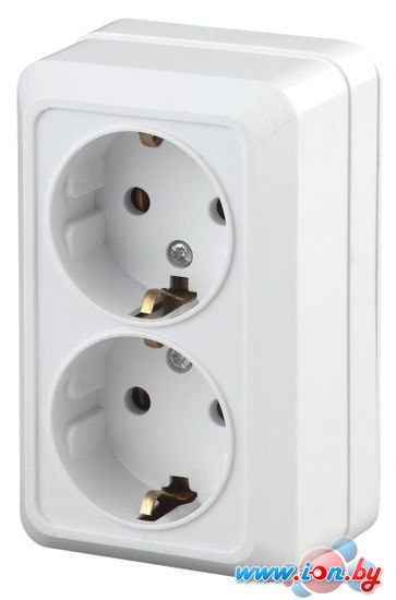 Розетка ЭРА INTRO Quadro 2-204-01 (Б0027655) (Белый) в Могилёве