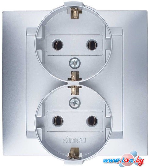 Розетка Simon 1590459-033 (алюминий) в Могилёве